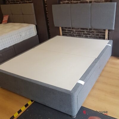24 inch headboard 3 lines down and  2 drawer base (no mattress)