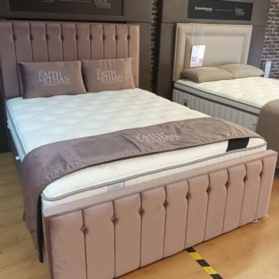 Porto solid divan base with matching 56" Floorstanding  headboard &  matching footboard