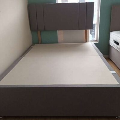 Roxy Headboard Wool Clay & matching 2 drawer base (Mattress not included)