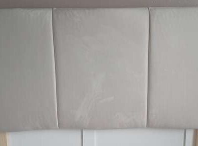 24 inch headboard cream plush 3 lines horizontal
