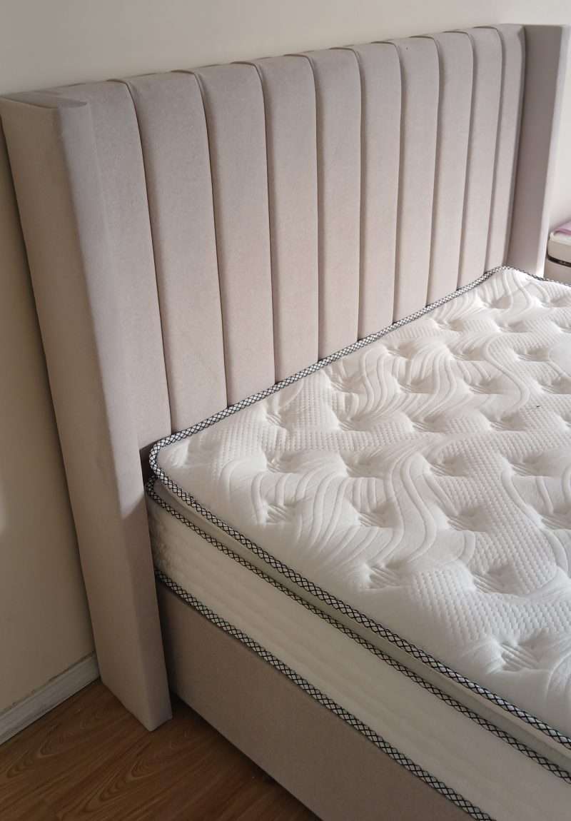 Sapphire winged headboard and matching base (Mattress not Included) - Image 2